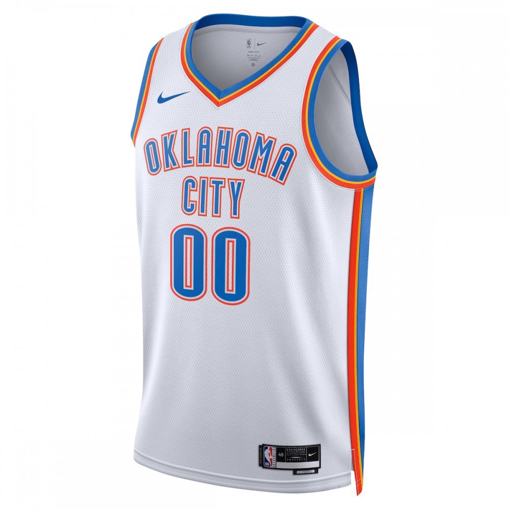 Oklahoma City Thunder Unisex 2022/23 Swingman Custom Jersey White - Association Edition-Pro Kit Vault | Brand New 26/27 Sports Jerseys